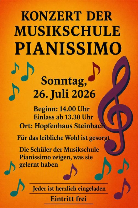 Musikschule_Poster Konzert 2026 Steinbach